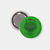 Hibou (vert foncé) - Aimant (Recto/Verso)
