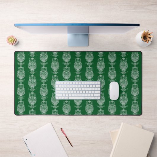 Hibou (vert foncé) - Tapis de bureau (Bureau 1)