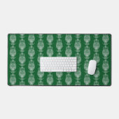 Hibou (vert foncé) - Tapis de bureau (Clavier et souris)