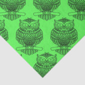 Hibou (vert néon) - Papier de soie (Détail)