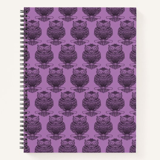 Hibou (violet) - Cahier (Devant)