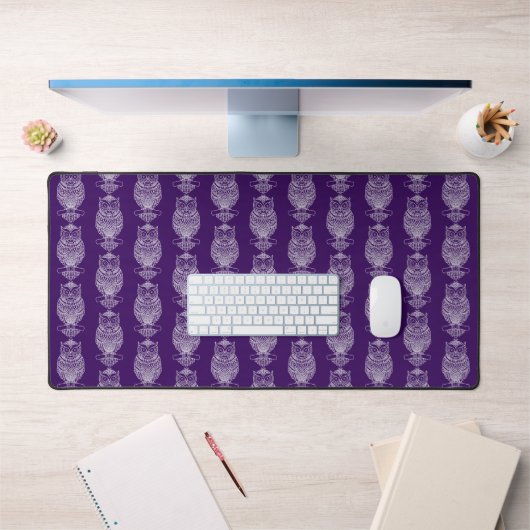 Hibou (violet) - Dessous de bureau (Bureau 1)