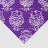 Hibou (violet) - Papier de soie (Détail)