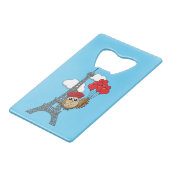 Hibou volant avec des ballons de coeur à Paris (Devant Angle)