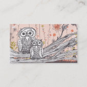 Hiboux 15 cartes de visite (Dos)