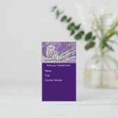 Hiboux 9 cartes de visite (Debout devant)