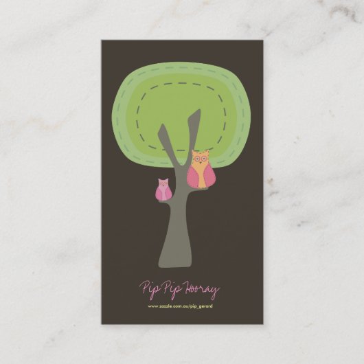 Hiboux dans la carte en ligne de profil d'affaires (Devant)