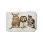 Hiboux dans un tapis de bain de rangée (Devant)