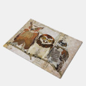 HIBOUX DANS un tapis de porte de RANGÉE (Incliné)