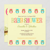 Hiboux de bébé - un de chacun ! Invitation de (Devant / Derrière)