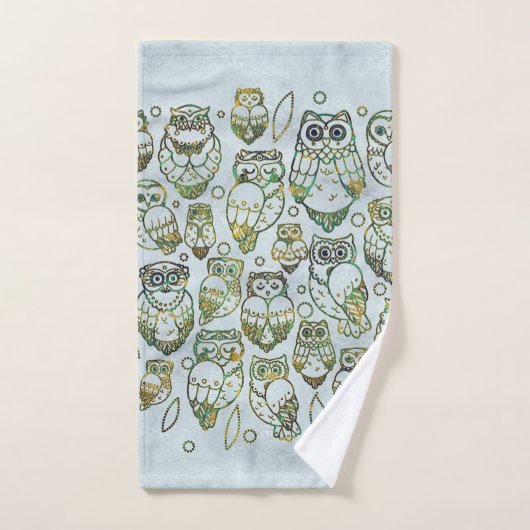 Hiboux décoratifs (Serviette à main)