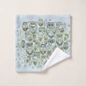 Hiboux décoratifs (Gant de toilette)