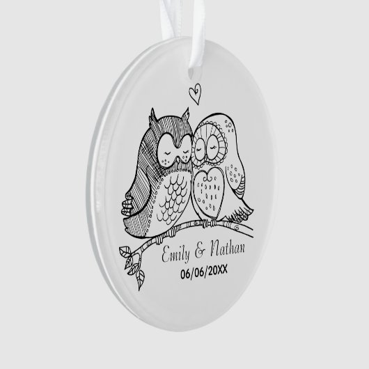 Hiboux doux dans les couples faits sur commande (devant)