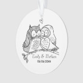 Hiboux doux dans les couples faits sur commande (devant)