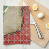 Hiboux roses et serviette rouge d'âne (Quart Plié)