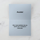 Hibuscus au Paradis Carte d'anniversaire (Intérieur)