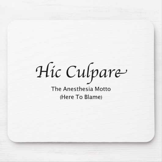 Hic Culpare — uitgelegd Muismat (Voorkant)