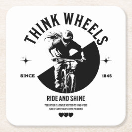 Hich Contrast Fietsen Afbeelding op Onderzetter