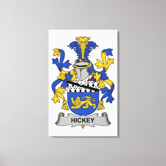 Hickey Family Crest Canvas Afdruk (Voorkant)