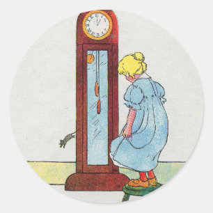 Hickory, Dickory, Dock Moeder Gans Kwekerij Rhyme Ronde Sticker