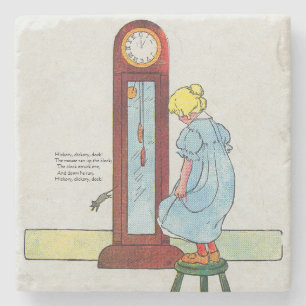 Hickory, Dickory, Dock Moeder Gans Kwekerij Rhyme Stenen Onderzetter