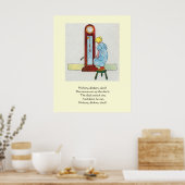 Hickory, eikel, dok! De muis ging de klok omhoog Poster (Keuken)