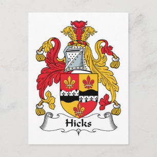 Hicks Family Crest Briefkaart