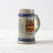 Hicks Family Crest stein Bierpul (Voorkant rechts)