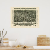 Hicksville, NY Panoramic Map - 1925 Poster (Keuken)