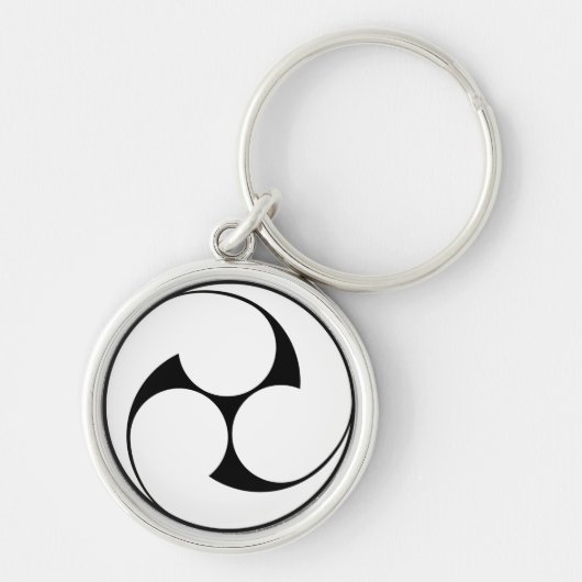 Hidari-mitsudomoe (openwork) sleutelhanger (Voorkant)
