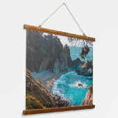 Hidden Falls – Coastal Serenity Hangend Wandkleed (Gebogen)