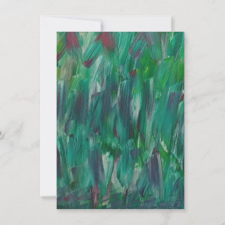 Hidden Green Red White Colorful Abstract Art Bedankkaart