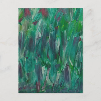 Hidden Green Red White Colorful Abstract Art Briefkaart