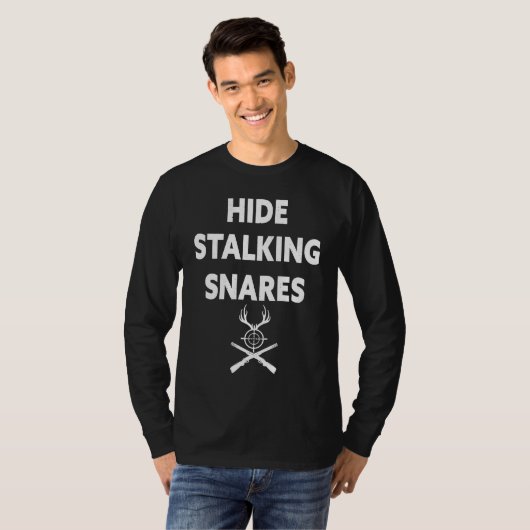 Hide Stalking Snares Deer Hunting techniques for T-shirt (Voorkant volledig)