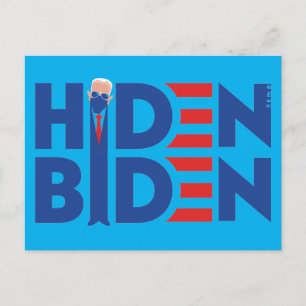 Hiden Biden cartoon Briefkaart
