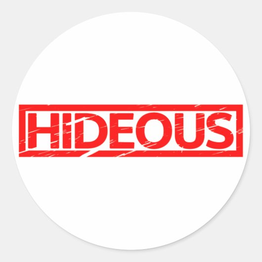 Hideous Stamp Ronde Sticker (Voorkant)