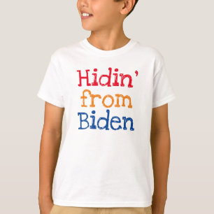 Hidin' van Biden Funny Kinder T-shirt