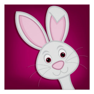 Hiding Easter Bunny Perfect Poster