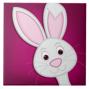 Hiding Easter Bunny Tegeltje