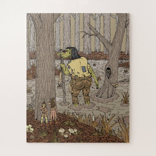 Hiding van Stinkbottom Troll Legpuzzel (Verticaal)