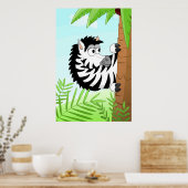 Hiding Zebra Poster (Keuken)