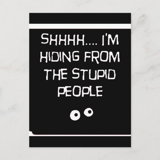 HidingfromStupid Briefkaart (Voorkant)
