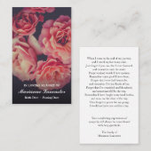 Hidrangea rose | Cartes de prières funéraires comm (Devant / Derrière)