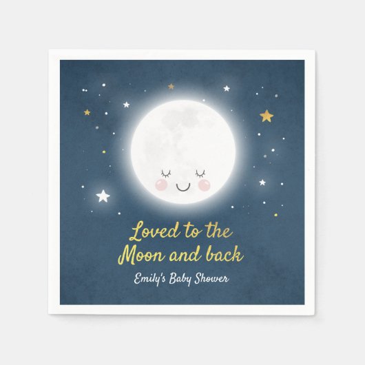 Hield van de maan en terug Baby shower servet (Voorkant)