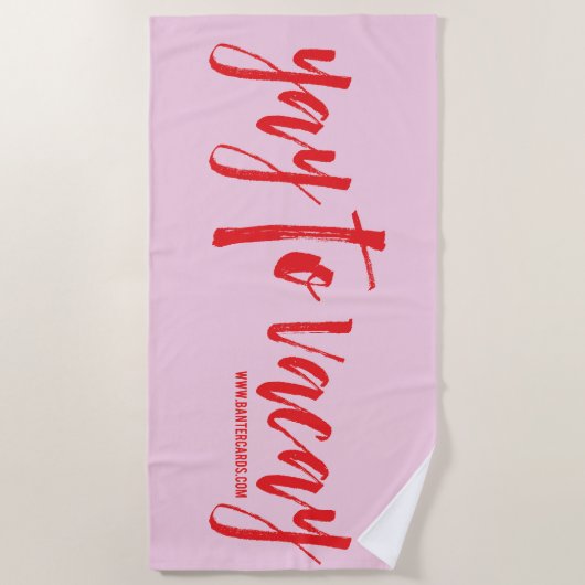 Hiep hiep hoera voor vakantie Strand Handdoek (Voorkant)