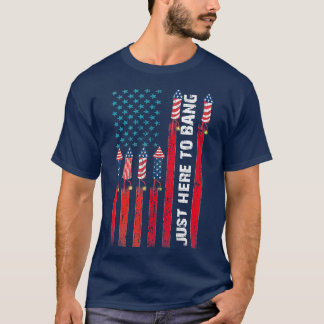 Hier alleen maar om het Amerikaanse Vuurwerk van d T-shirt