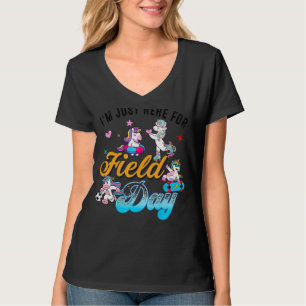 Hier alleen voor de velddag van de duivel-unicorn- t-shirt