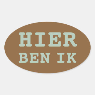 HIER BEN IK koffer sticker