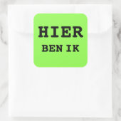 HIER BEN IK koffer sticker (Tas)