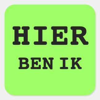 HIER BEN IK koffer sticker